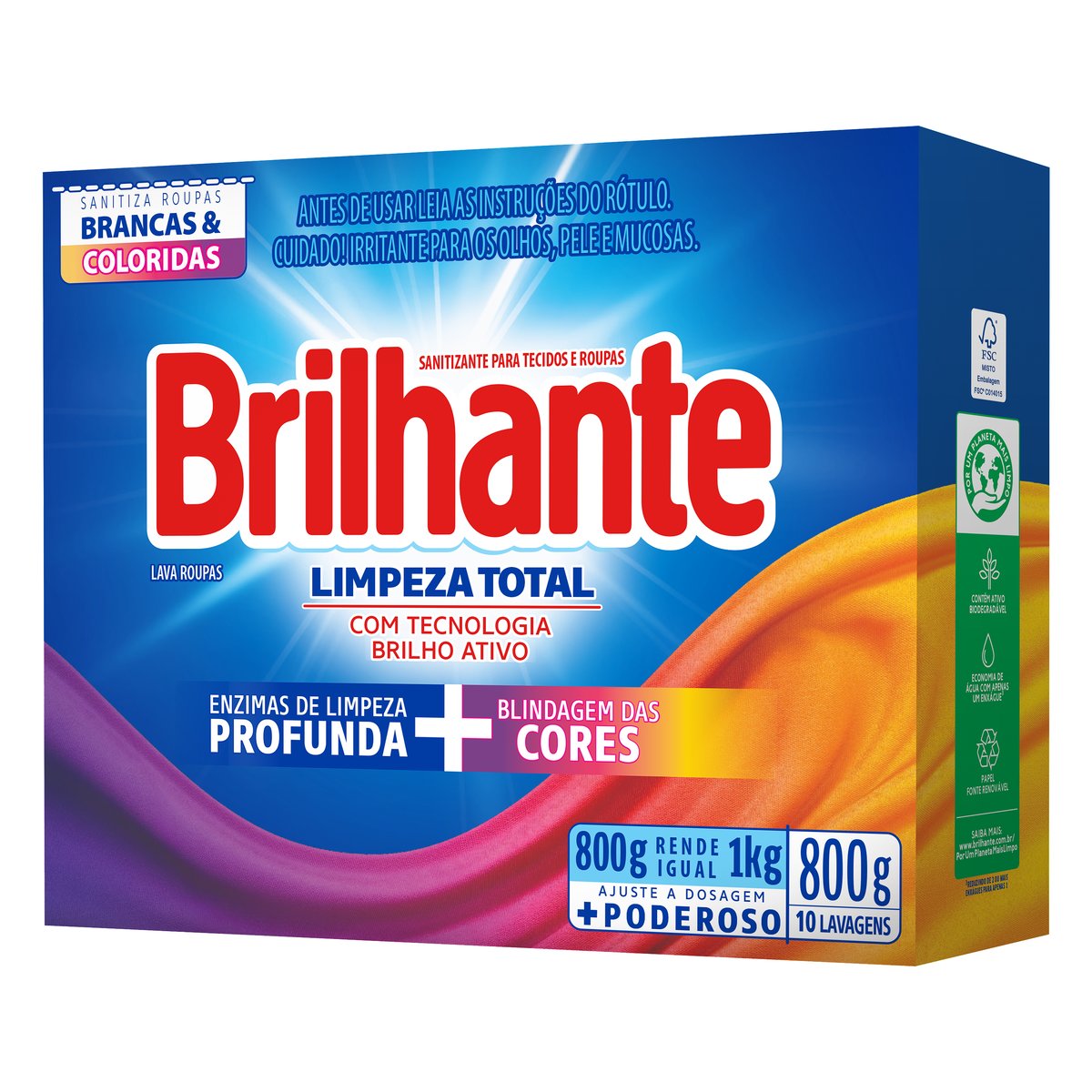 sabao em po brilhante 800gr duzemix Sabão em Pó Brilhante 800g - Imagem 1