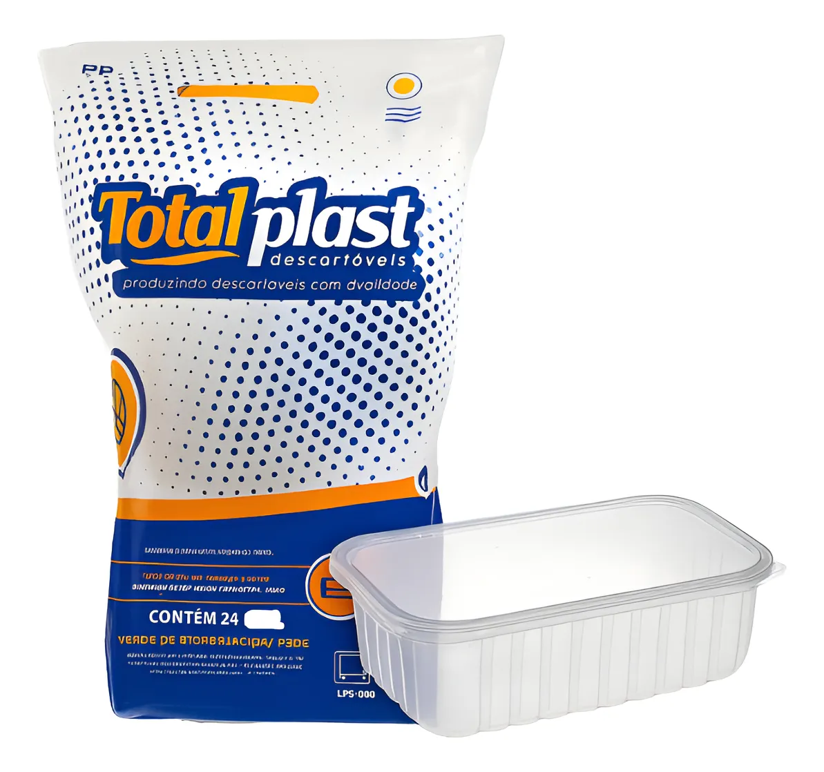 D_NQ_NP_2X_726060-MLB89879648935_082025-F Marmita Retangular Totalplast 1000ml C/24un - Imagem 1